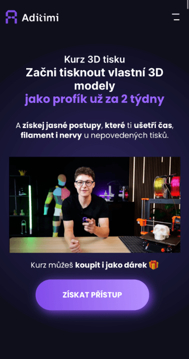 Prodejní stránka — po