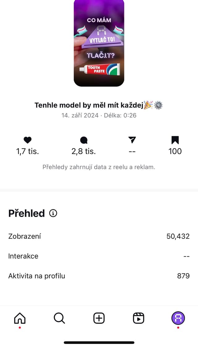 Příspěvek Aditimi na sociálních sítích